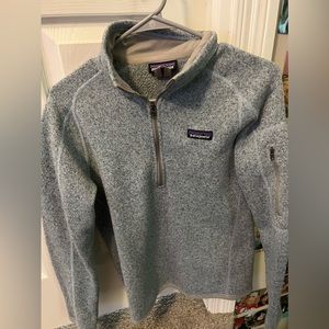 blue Patagonia quarter zip
